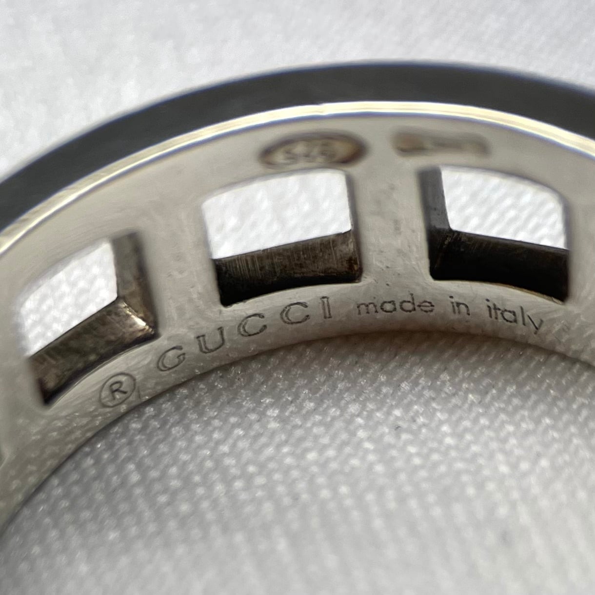 GUCCI 約18.5号 オープンスクエア リング シルバー925 グッチ | 2122