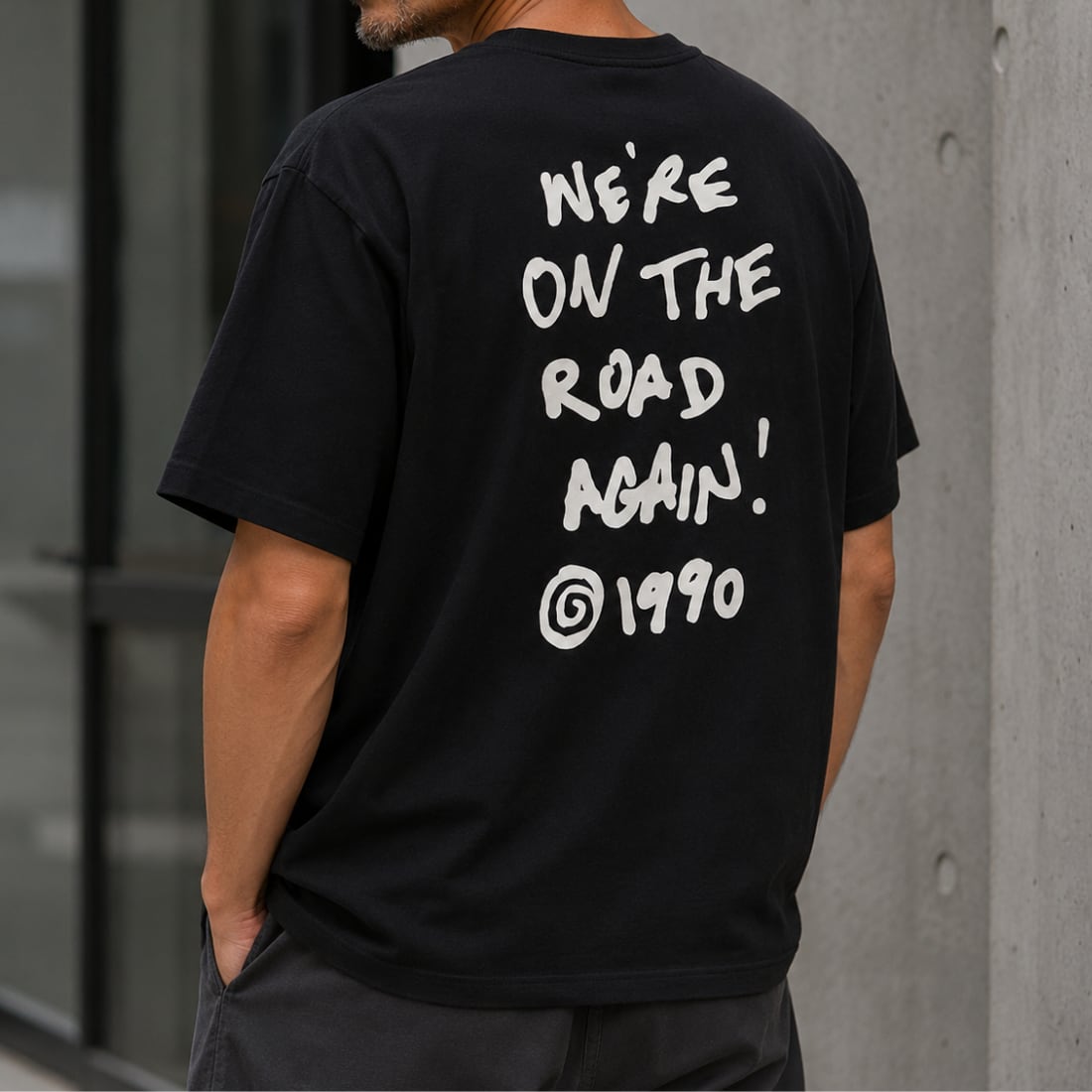 【H1167】Graphic print short-sleeve t-shirt / 3color