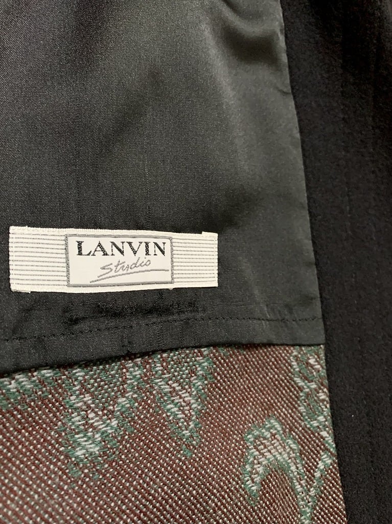1980's Solid Color Design Single Coat with Chin Strap "LANVIN"