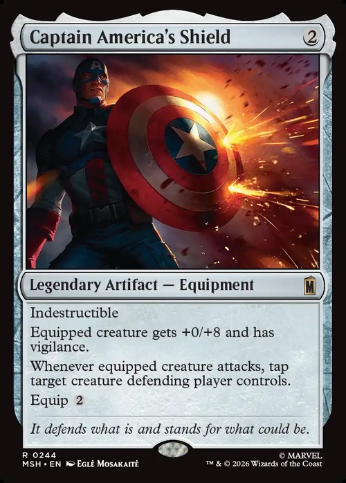 MTG《キャプテン・アメリカの盾/Captain America's Shield(MSH)》英語