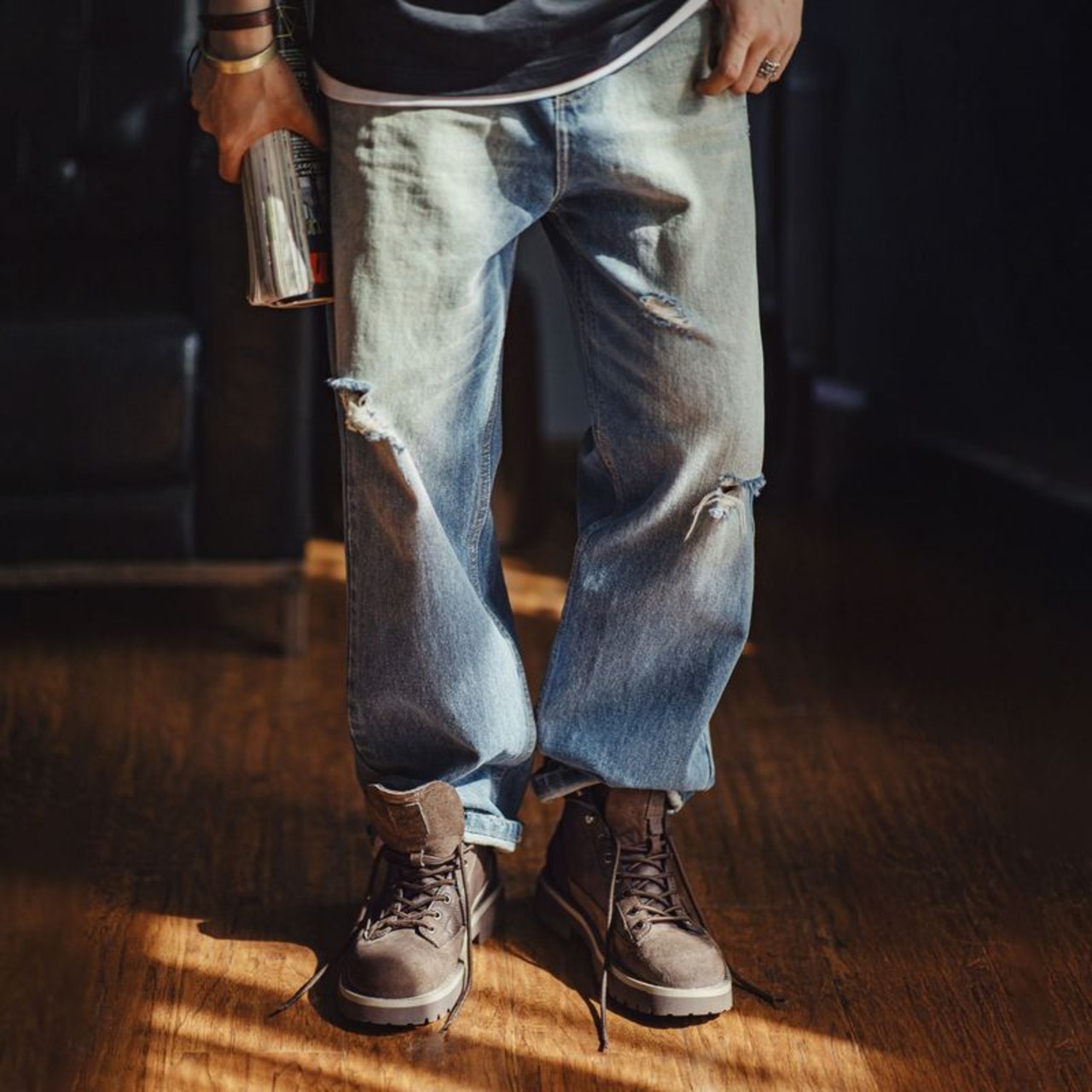 Vintage Brown Suede Work Boots / ヴィンテージ ブラウン スエード ワーク ブーツ