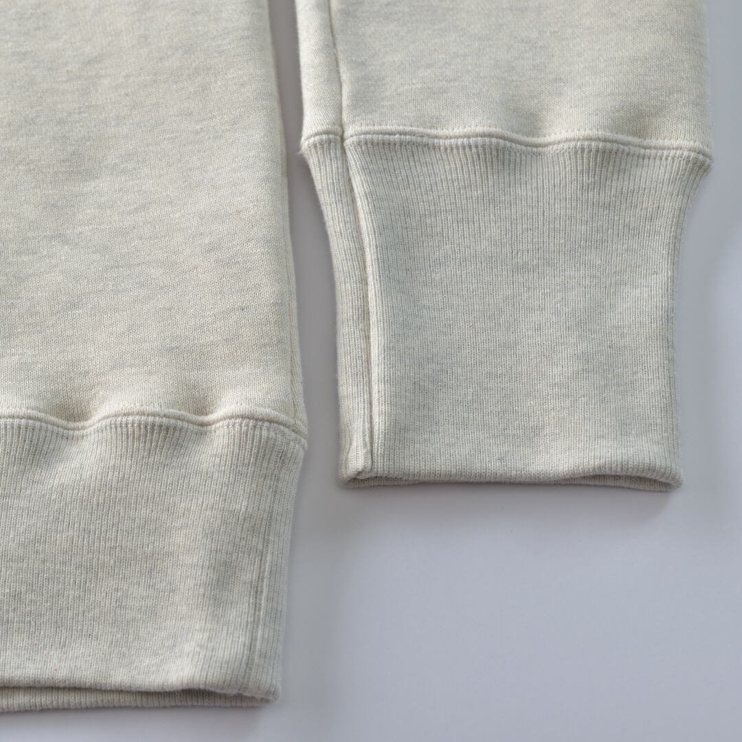 atelier naruse アトリエナルセ 裏毛コットンモックネックスウェット freece cotton mock neck sweat・オートミール