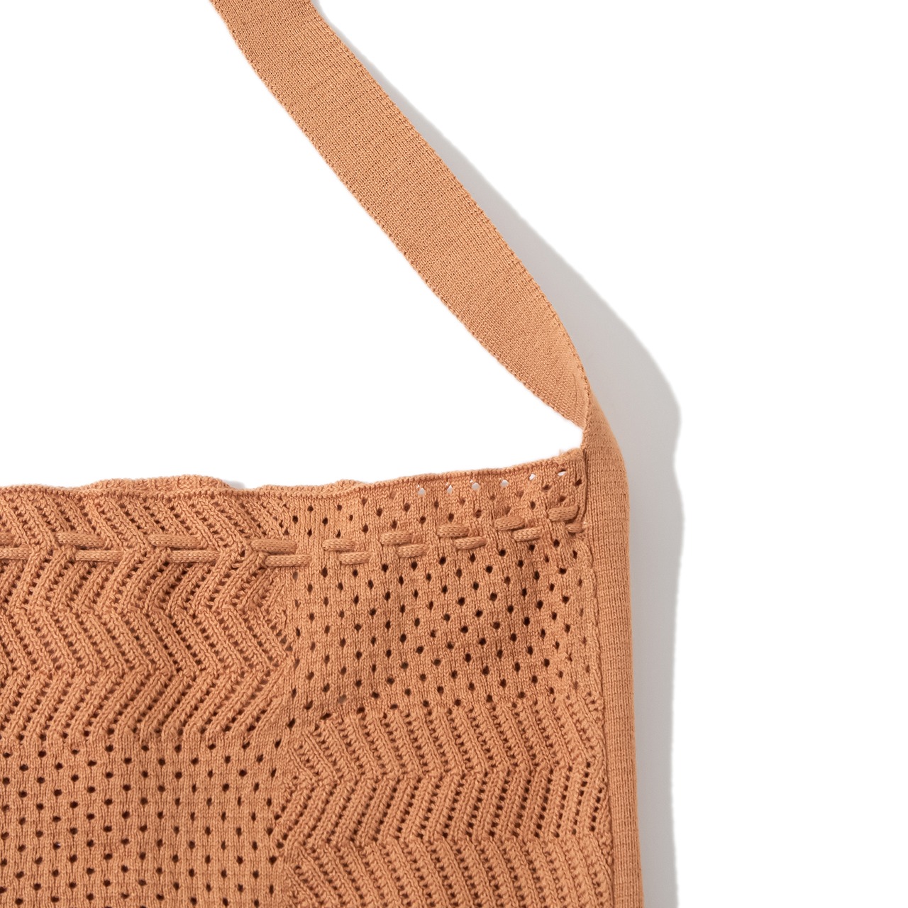 残り1点(one size) Knit Planet / Crochet Bag - camel