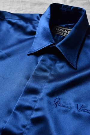 “VERSACE” V2 shiny blue shirt