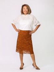 オリジナルレーススカート(BEATRICE)/キャメル