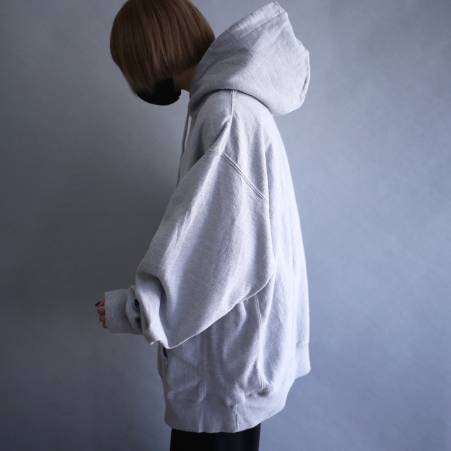 "Champion" loose silhouette gray sweat parka