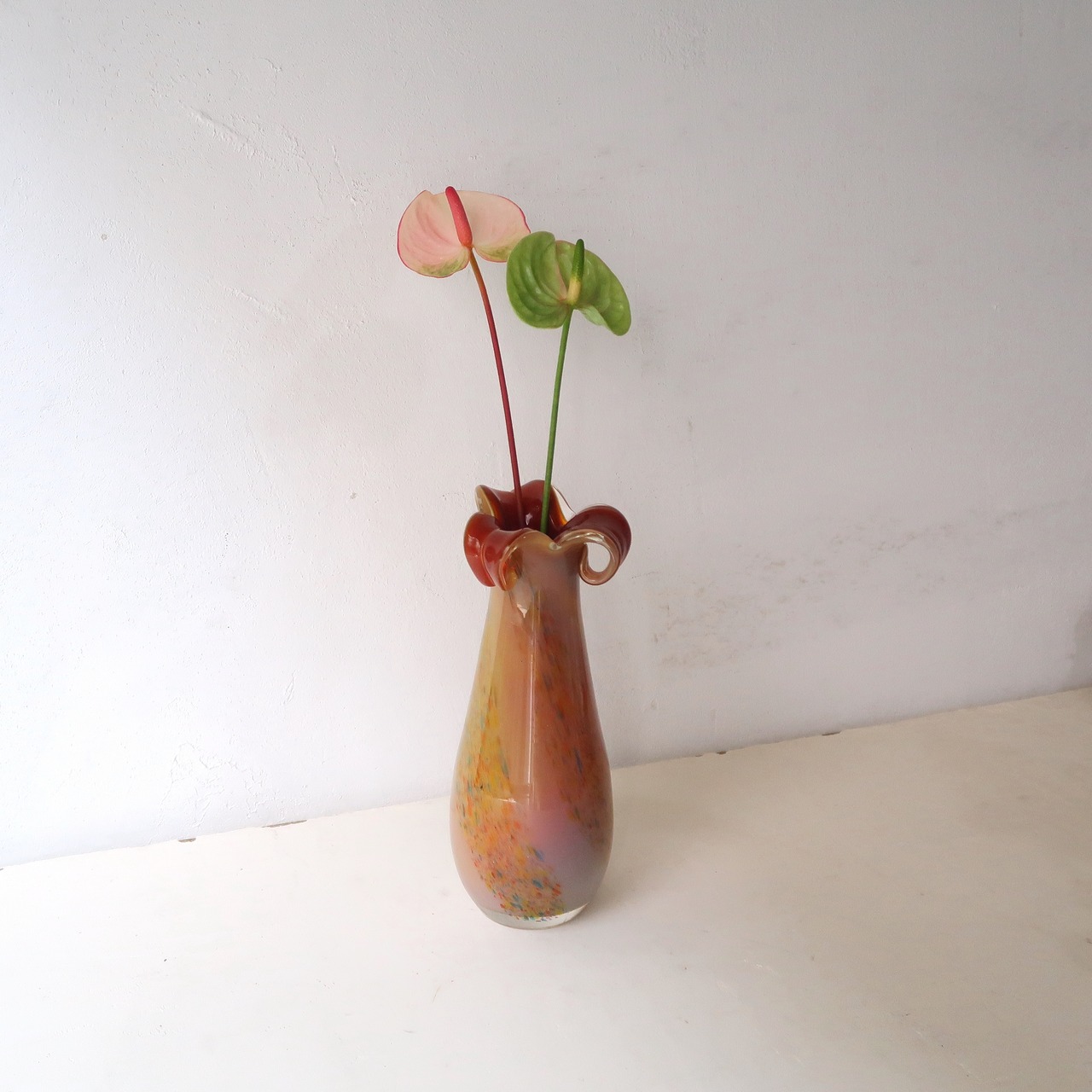 テラコッタマーブルの花瓶