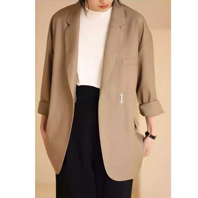 【ヒップ丈シングルボタンジャケット】P02125