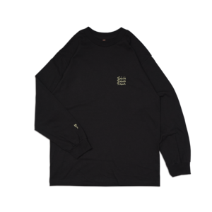 siii "TRIPLE siii EMBROIDERY "  L/S TEE BLACK
