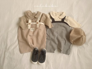 【valu bebe】バケットサロペット ブラック 60~80cm 240836