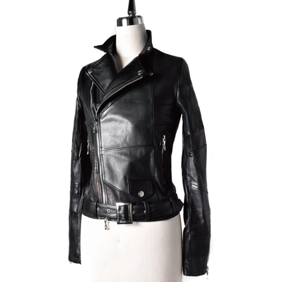 BENNU】Patchwork Leather Riders Jacket/ブラック | Pay ID