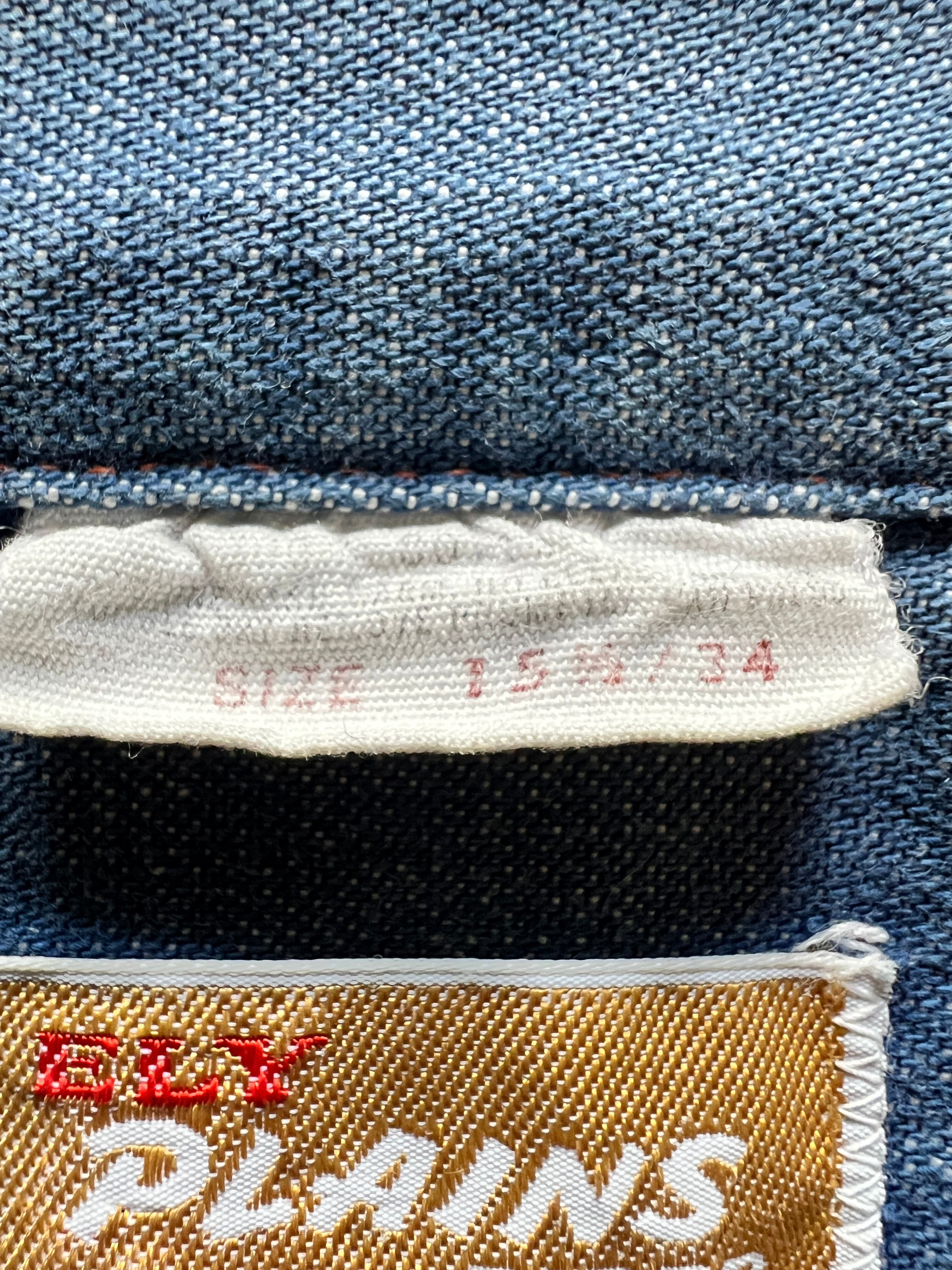 80's ELY デニムシャツ 表記(15 1/2-34) USA製