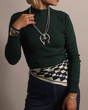 1960's Unknown / Rib Long Tee - Green