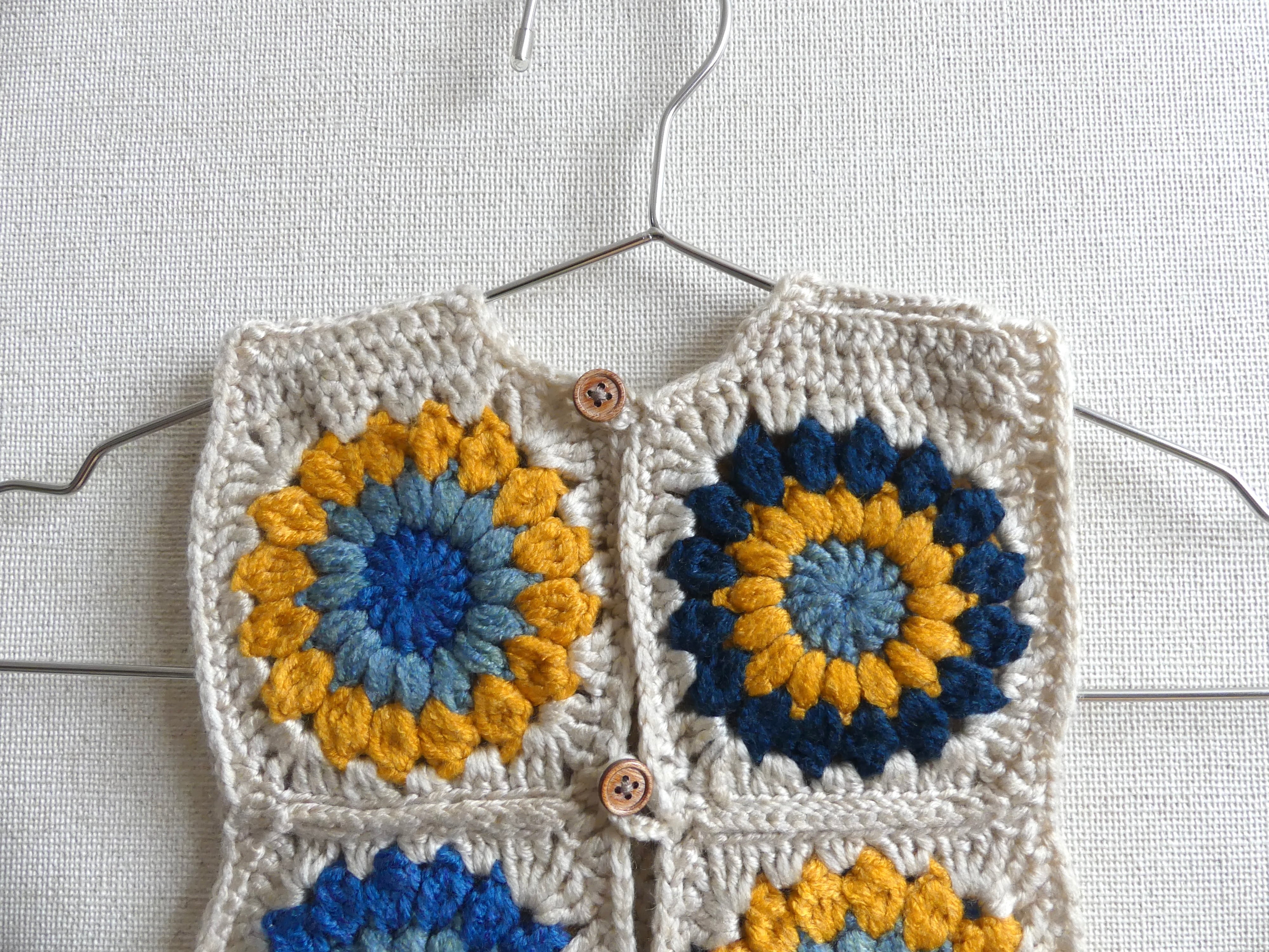 モチーフ編み ベスト【0〜1Y】 | ✴︎ Salty Yarn Club ✴︎