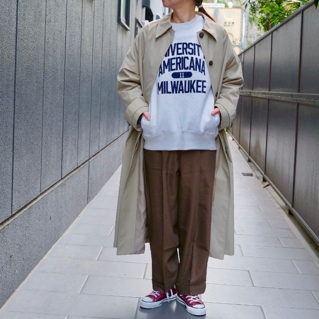 再入荷STUDIO NICHOLSON(スタジオニコルソン) HOLIN COATED COTTON COAT TAN SNW628