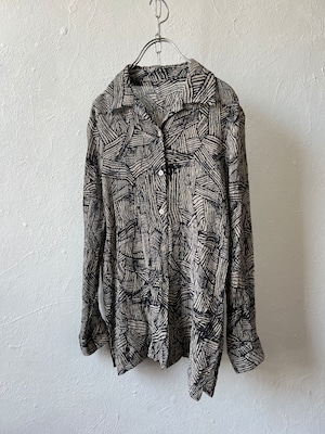 design sheer silk shirt