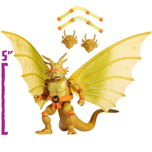 【6月下旬入荷予定】プレイメイツ ティーンエイジ・ミュータント・ニンジャ・タートルズ TMNT x ゴジラ ウェーブ1 ミケランジェロ as キングギドラ アクションフィギュア 未開封