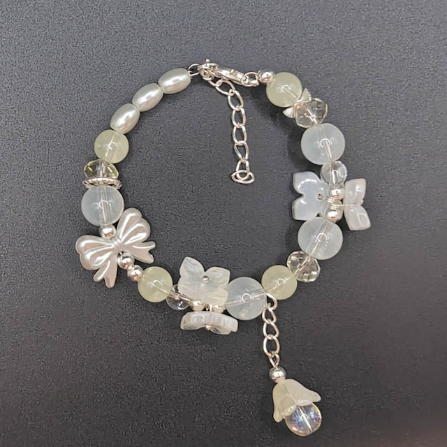 イエローパール×パステルイエローのブレスレット(No.17)