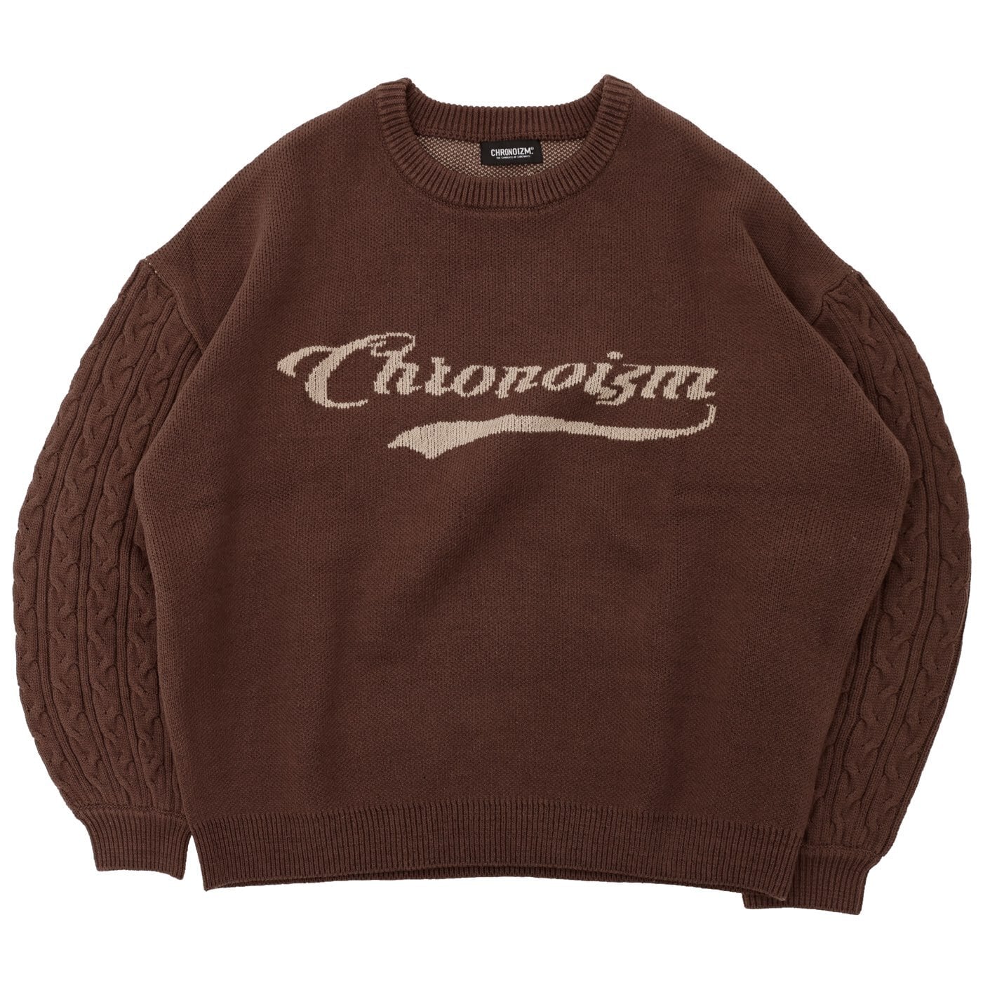 ミスタージェントルマン ブラウン LAYERED CREW KNIT Mサイズ ミスター