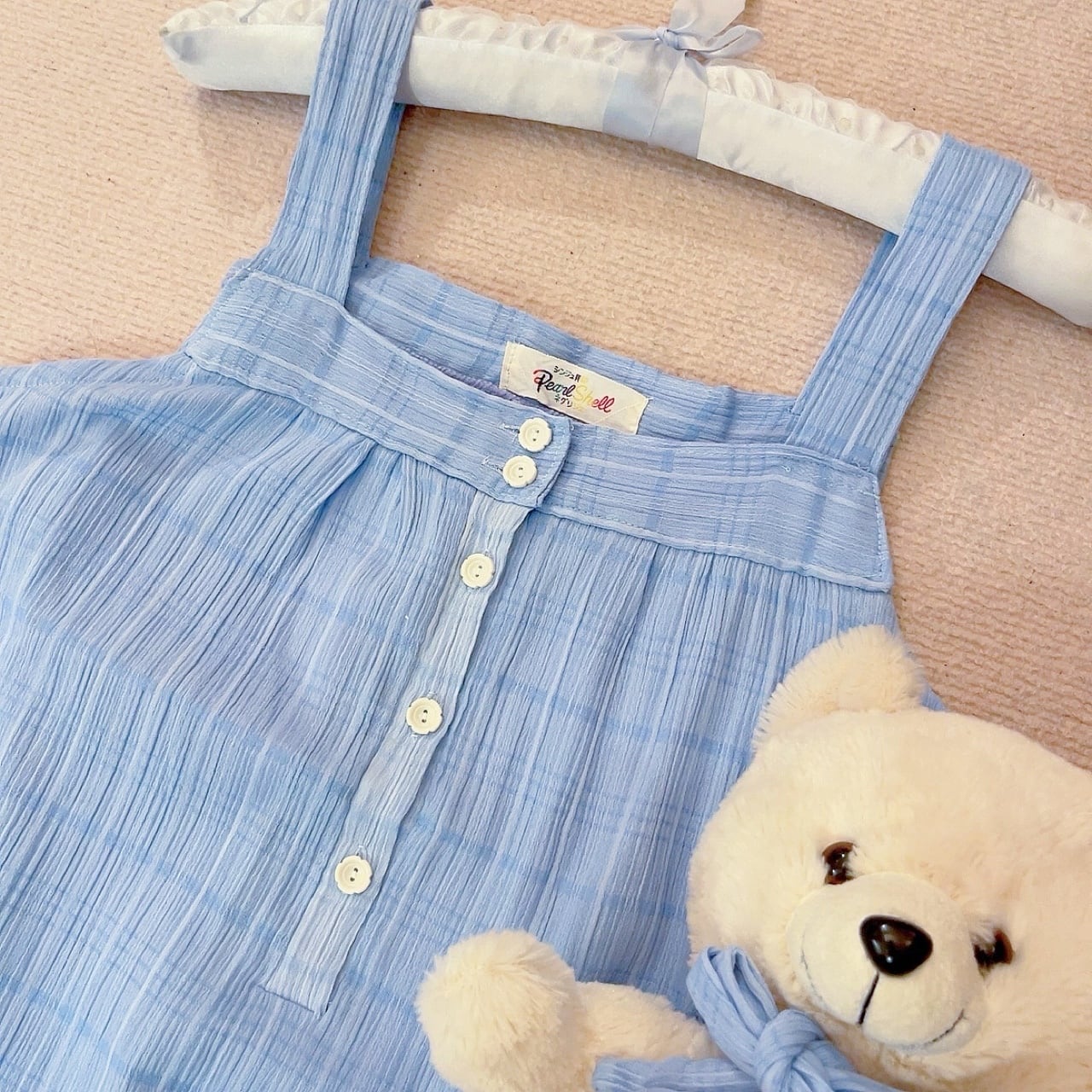 light blue camisole one-piece