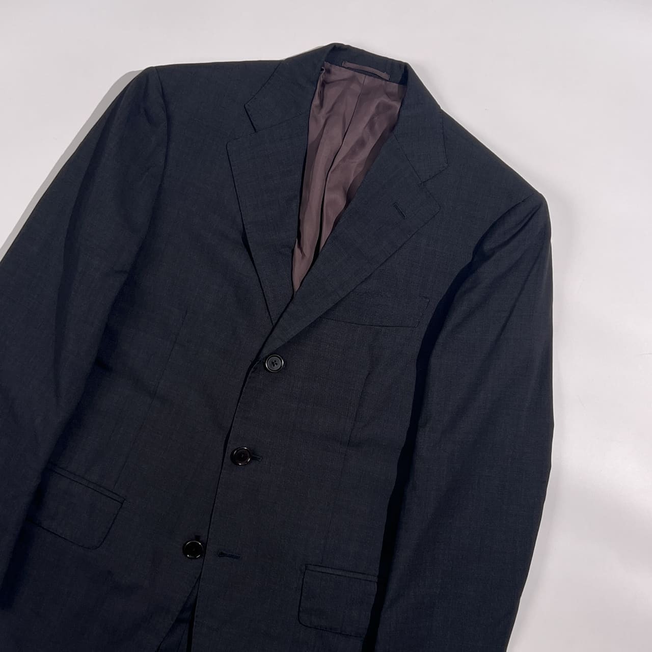 UNITED ARROWS TOKYO ユナイテッドアローズ ウール 3B 背抜き テーラードジャケット サイズ 42 /ダークグレー ブラック系 メンズ ビジネス