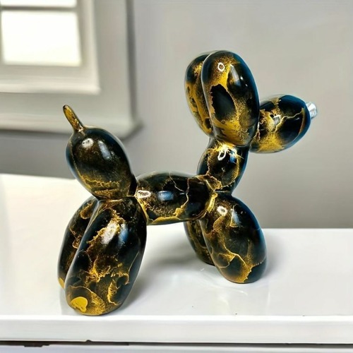 バルーンドッグ 置物 ３カラー 赤 黒金 黄色 オブジェ 樹脂アート
