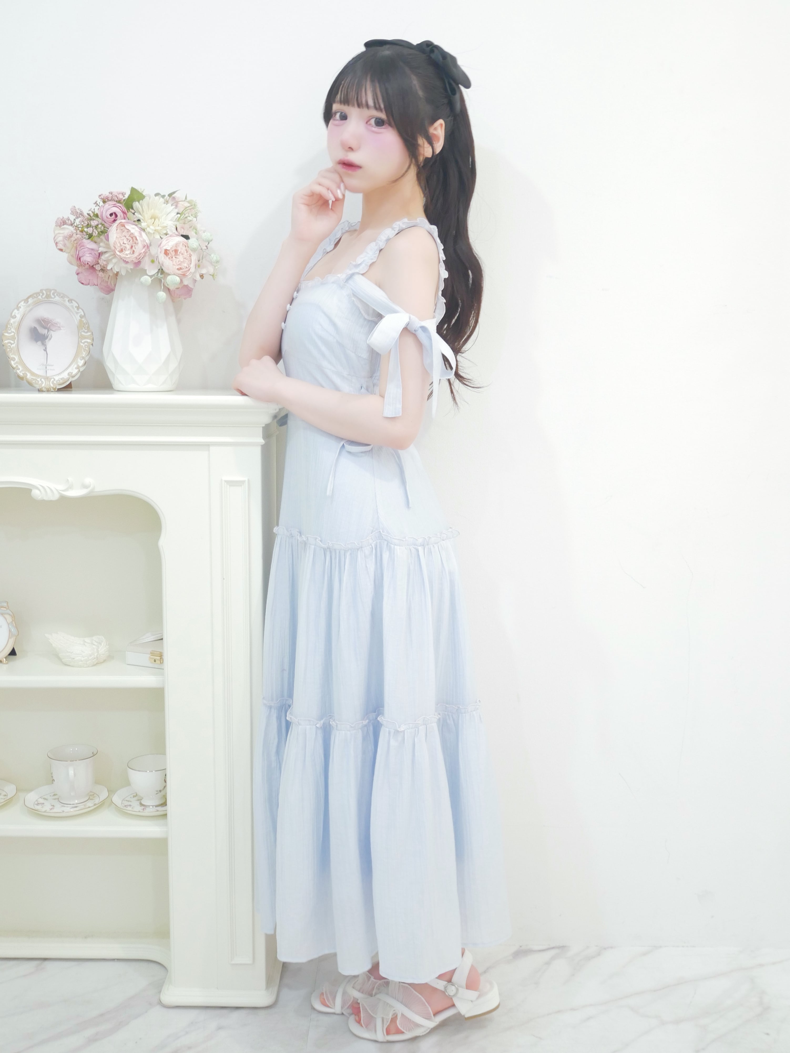 milky ribbon tiered op
