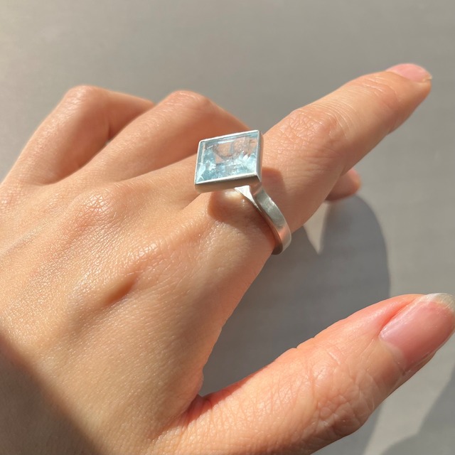 アクアマリン×silver925 リング