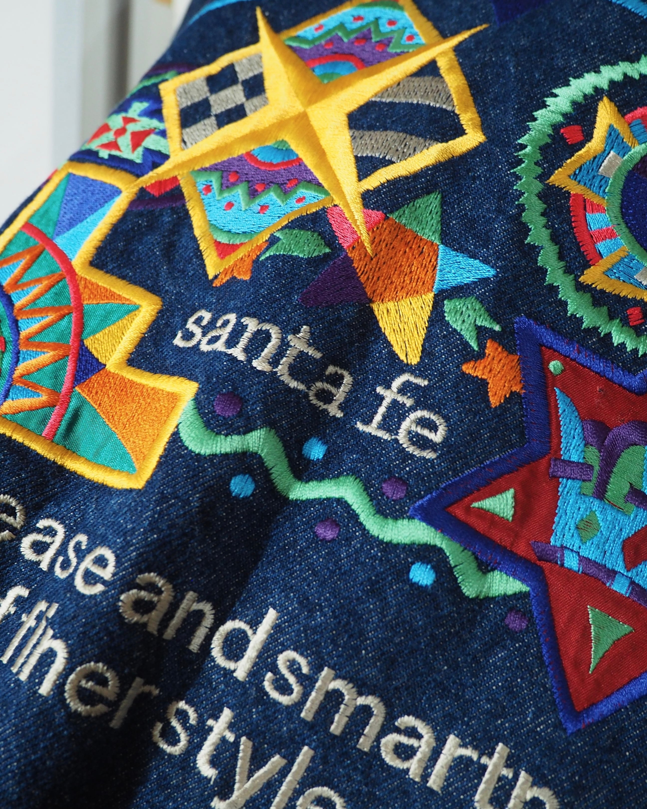 1980 ‐ 90s " Special ‐ Santa fe " Pop Art Embroidery Vintage Denim Jacket