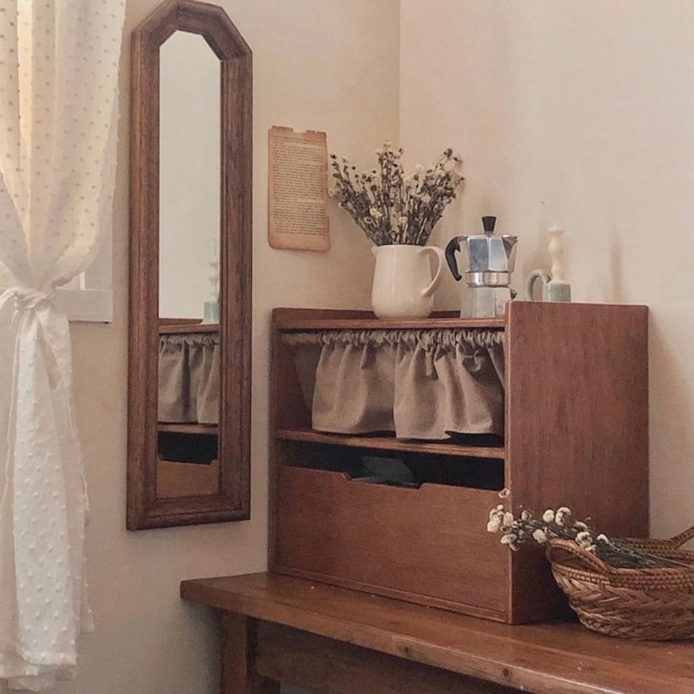 vintage wood slim mirror / ヴィンテージ ウッド スリム ミラー vintage wood slim mirror / ヴィンテージ ウッド スリム ミラー