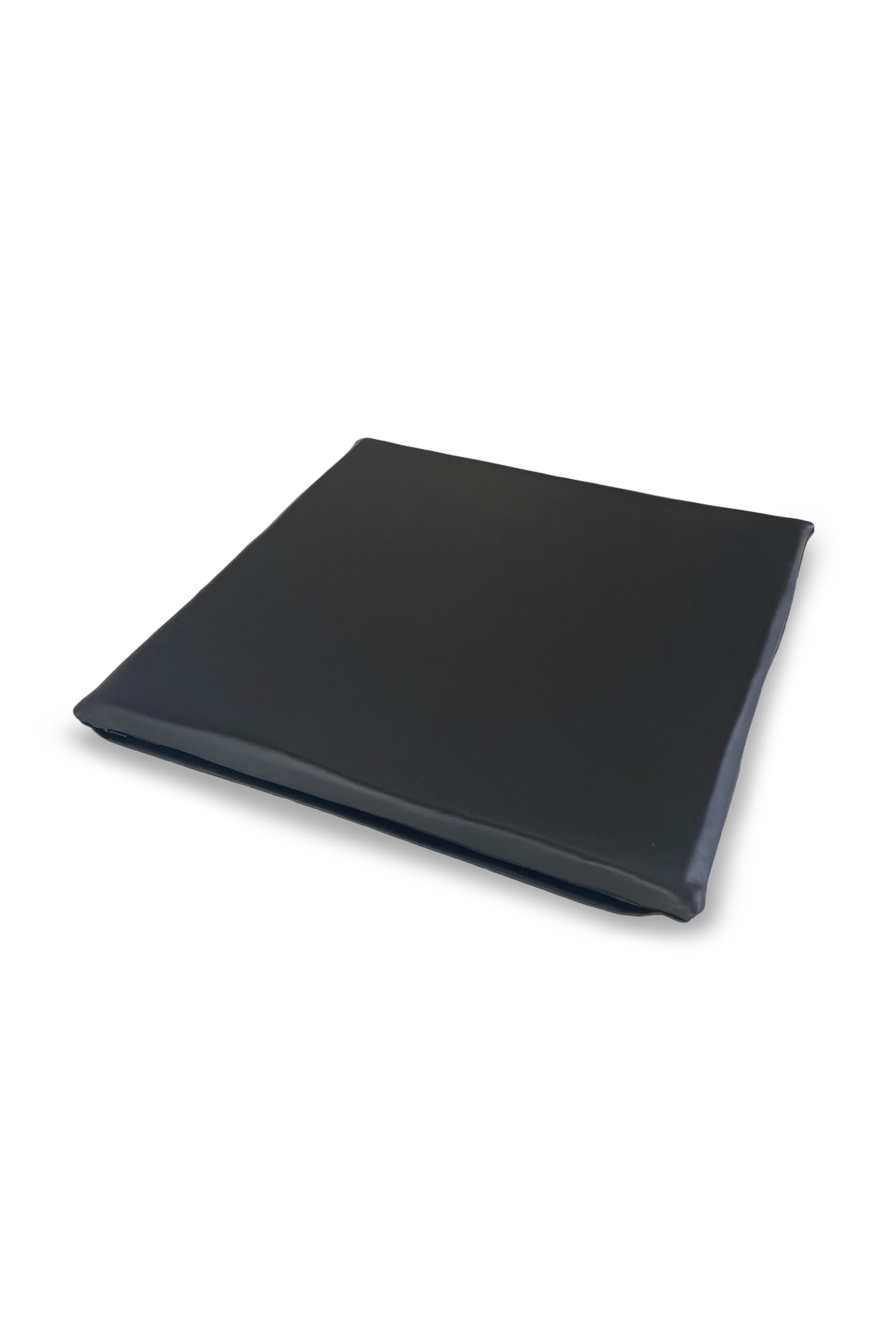 金鵄 レザークッション 日本製ウレタン 高反発 座布団 コラム 40x40x2.5 (ブラック, 1)