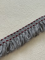 フランス 輸入デザインブレード フリンジブレード グレー 50cm /カット ウール カルトナージュ デコレーション材