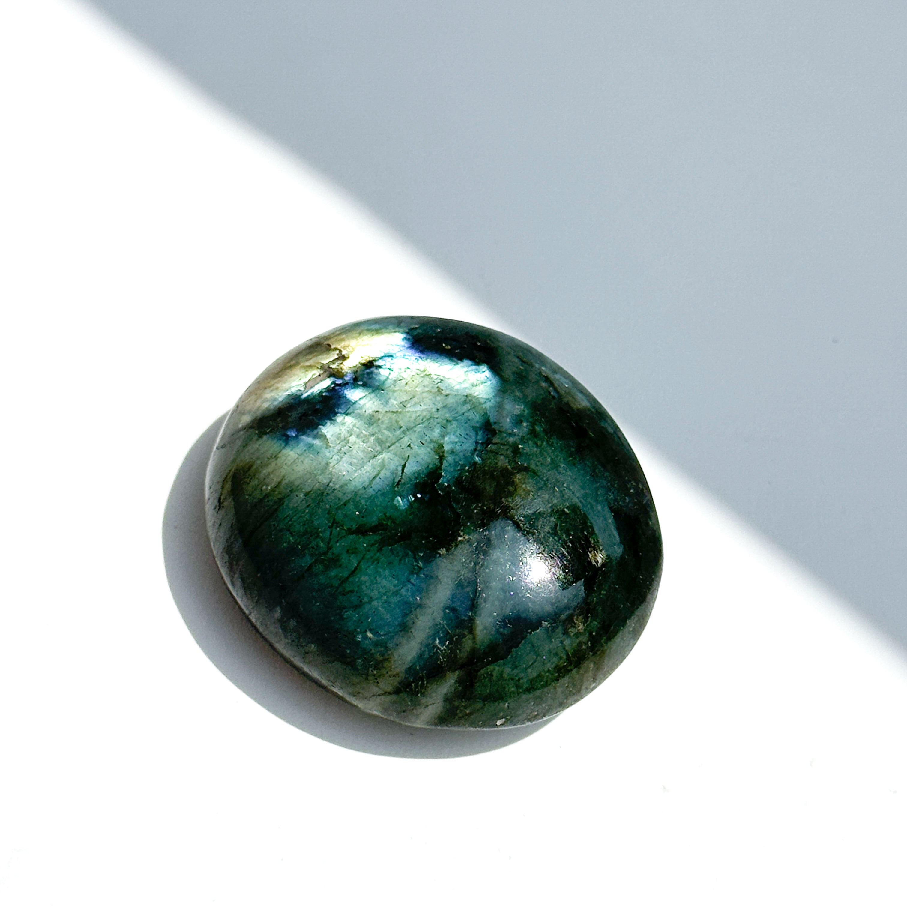 ラブラドライト　サンムーンストーン　スフィア　2点セット　天然石 ラブラドライト パームストーン 22◇ Labradorite ◇天然石・鉱物