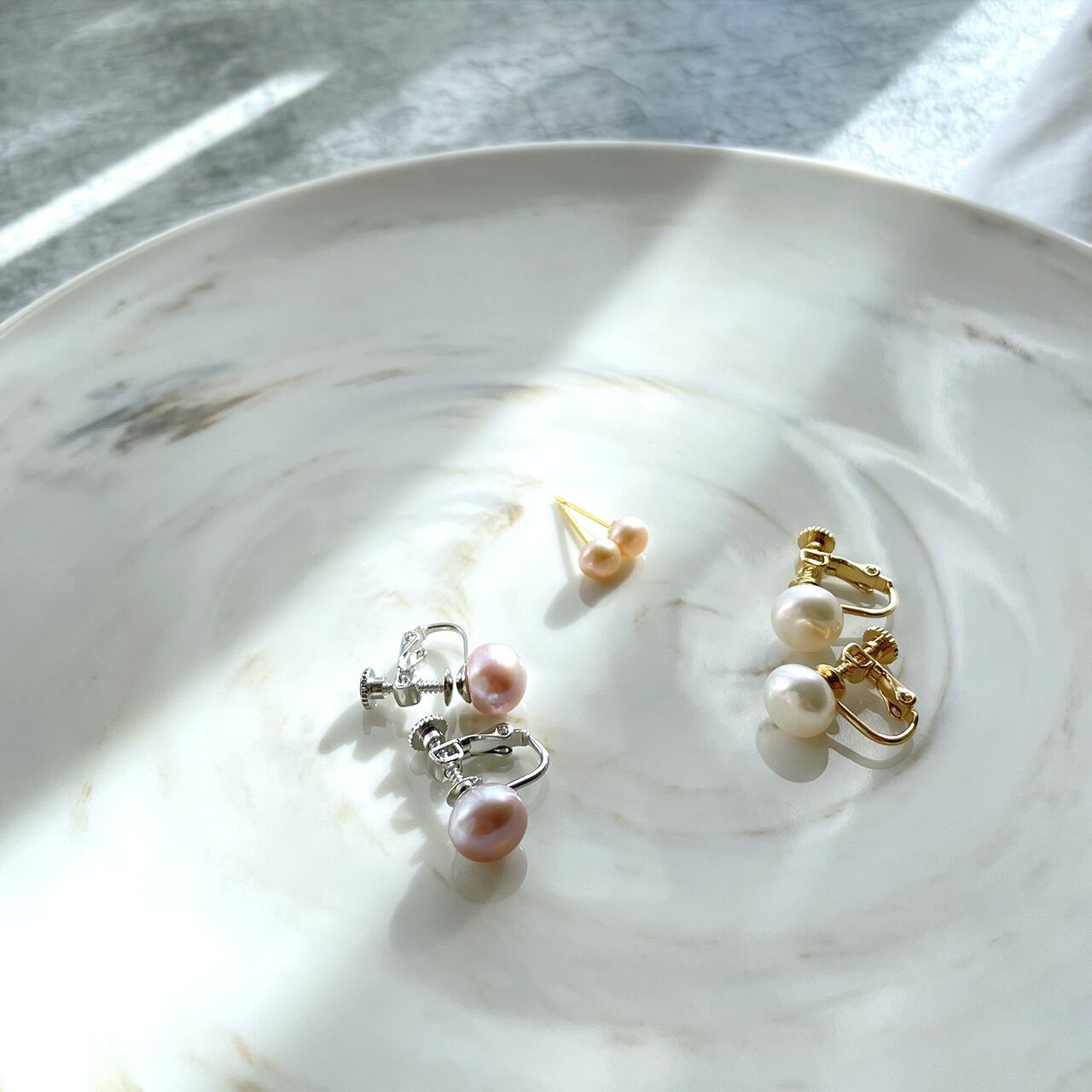 8.0-9.0mm ] あいくるしいフォルム 淡水パール ホワイト