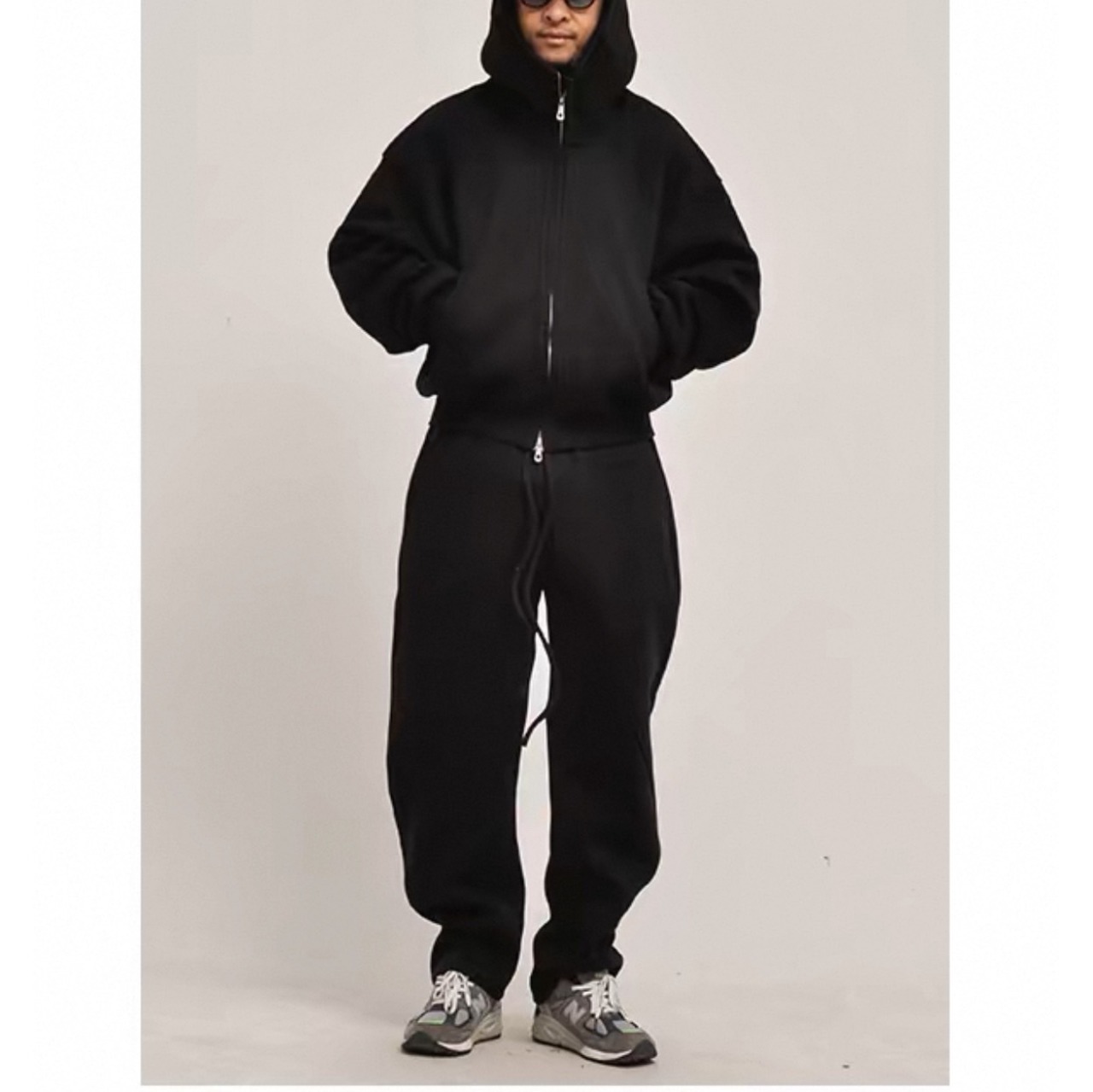 High neck zip hoodie 0544 - 14