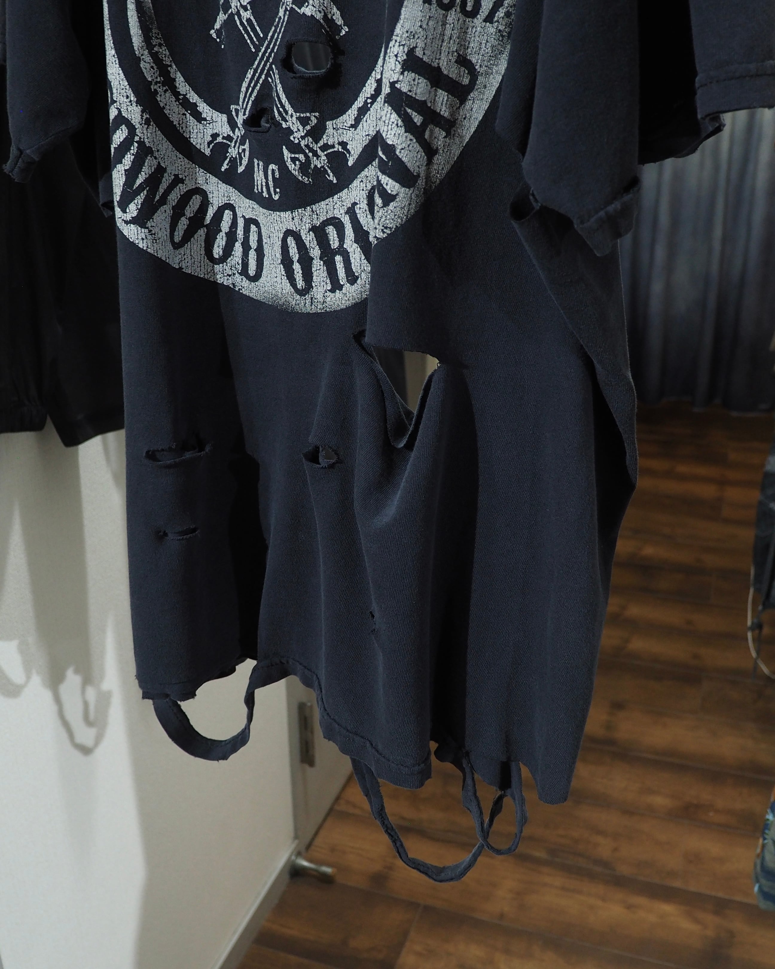 ” 循環 ” Crack Skull printed Boro Circulation Re:make SS Tee