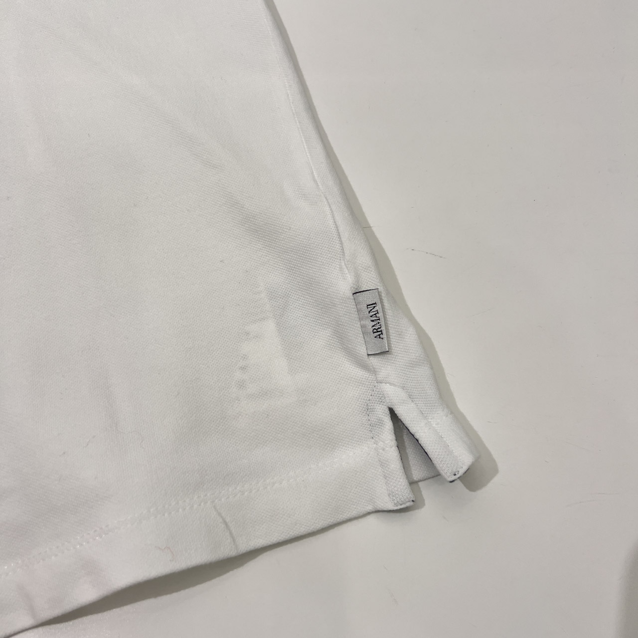 ARMANI COLLEZIONI アルマーニ ボタンダウン 半袖ポロシャツ M/ホワイト