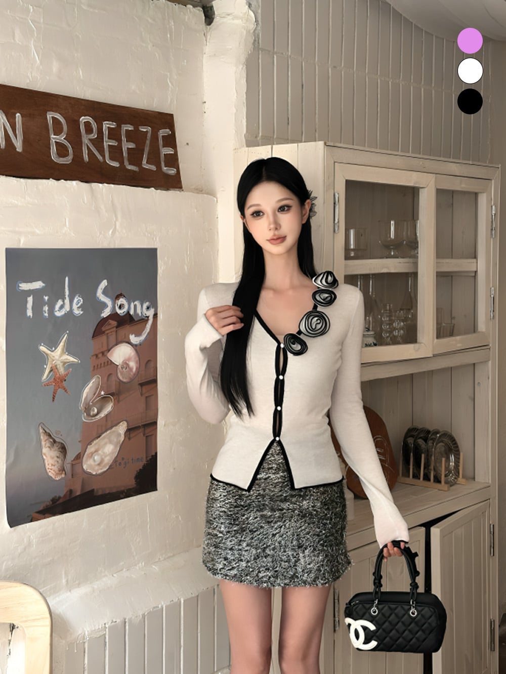 クワトロフラワーアイコンロングスリーブトップス|Atelier Item