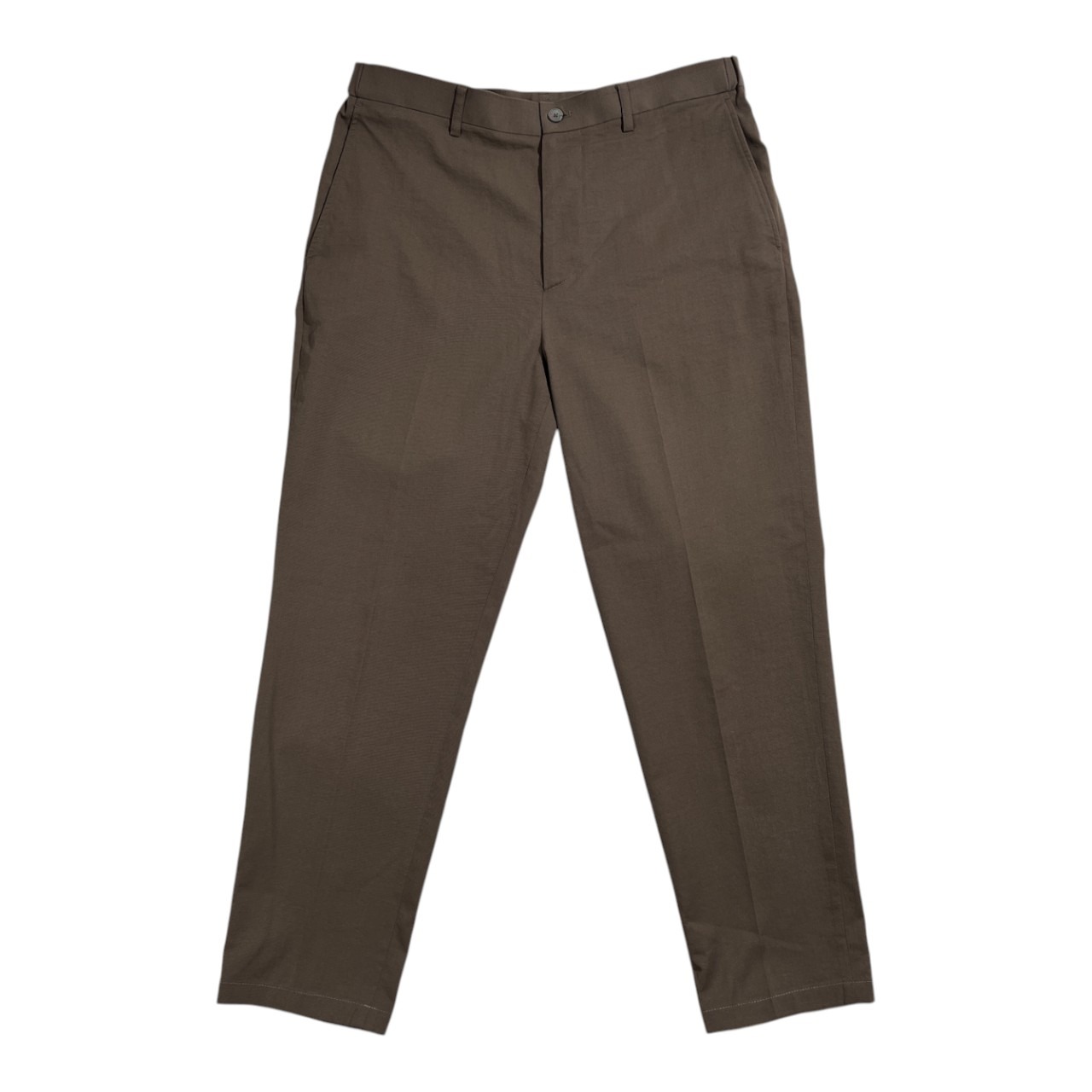 PAPAS PLUS パパス プラス 麻混 イージー スラックスパンツ サイズ L /ブラウン系/日本製/メンズ