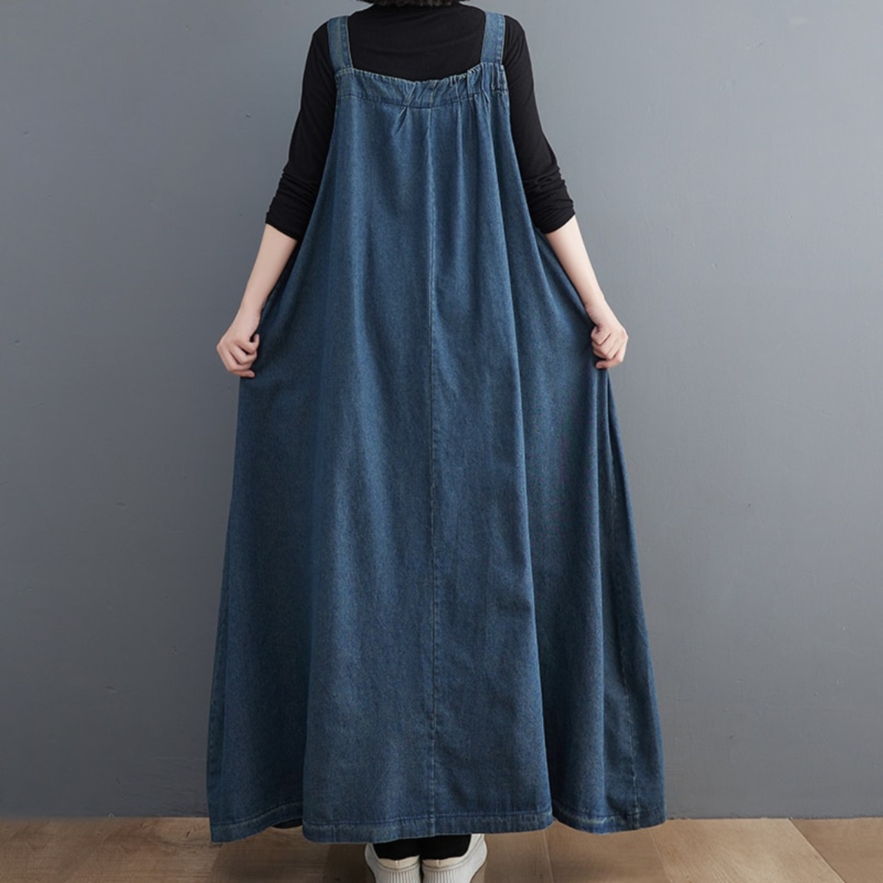 Sleeveless Denim Long Dress / ノースリーブ デニム ロング ワンピース