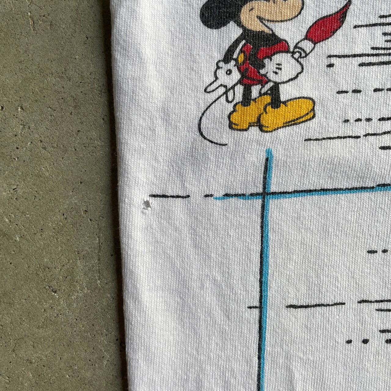 ディズニーヴィンテージマップTシャツ総柄　地図　ミッキーマウス　サイズフリー