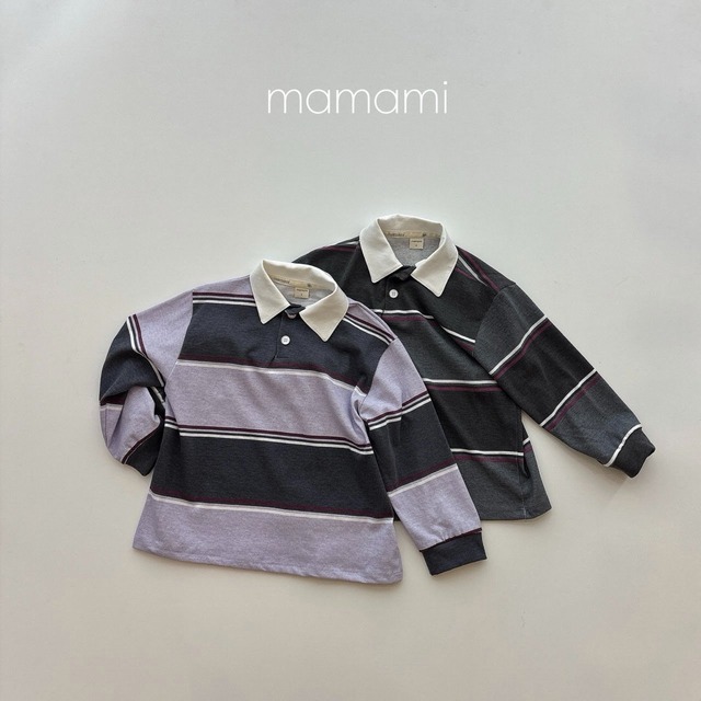 【取寄】mamami｜mood collar tee｜ムードカラーTシャツ｜XS-JL｜kids&jr｜26 autumn