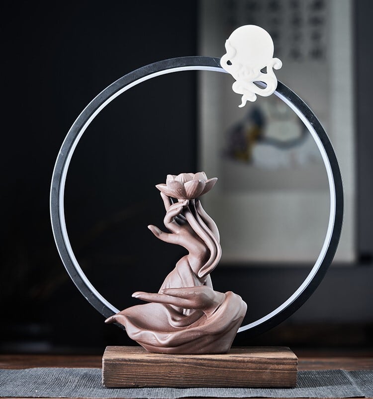 GSDFVIYT 逆流香炉 逆流煙香炉 アロマセラピー香立て 香炉 レトロ