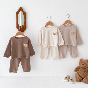 【秋作】ワッフル熊柄セットアップ　全3色