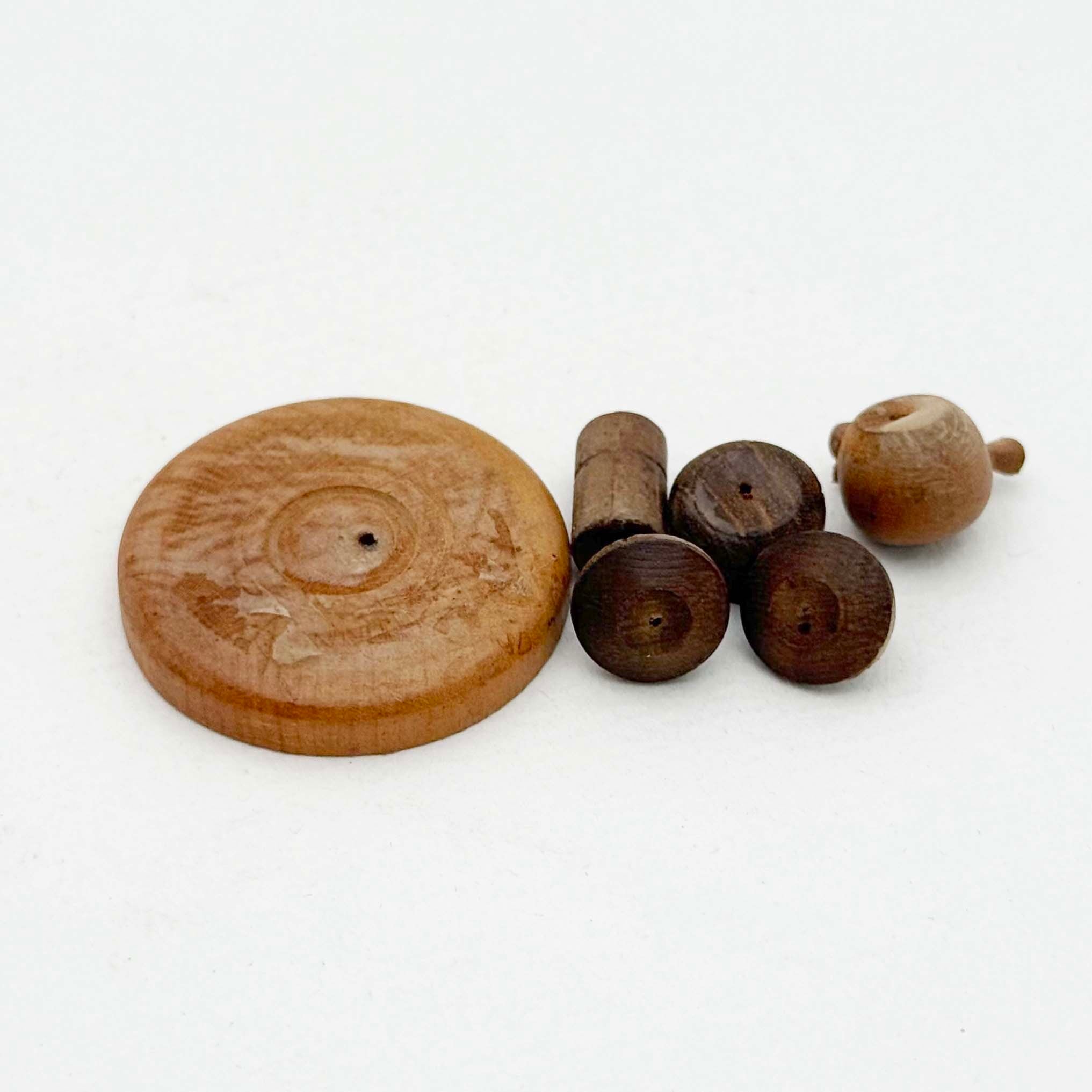 木地玩具 ミニチュアままごとセット(お盆付 極小)