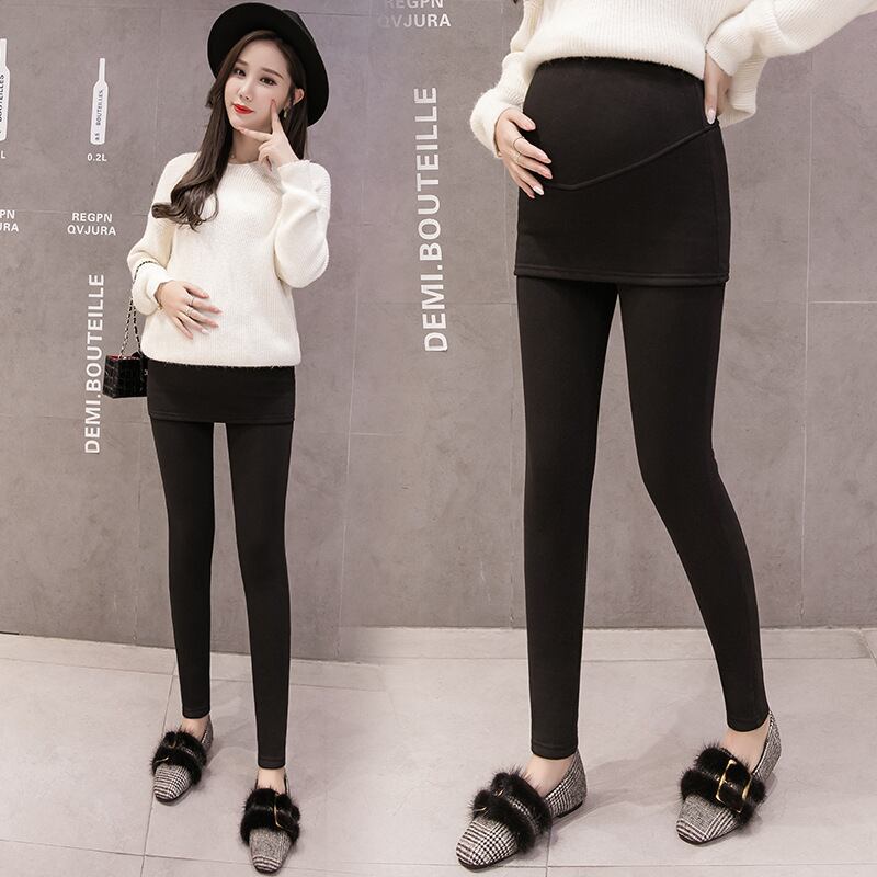 【新作】【送料無料】 マタニティウェア2019冬新作プラスベルベット厚めレギンス、ツーピースレギンススカート妊婦、アウトドアウェア-アリババ ウィンター 冬物 expec281522470632