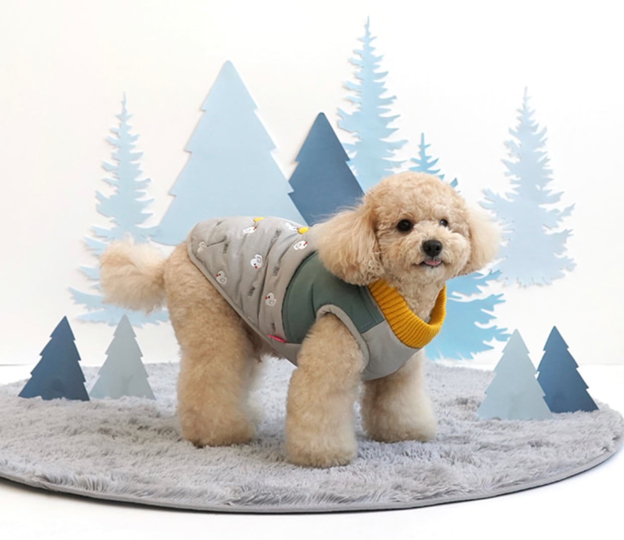 duck harness padding S ~ 2XL 2color  /  犬服 アウター 冬 ハーネス ダウン ベスト 暖かい ドッグウェア フリース 寒さ対策 お出かけ 犬の服 ハーネス一体型 防寒 outer37