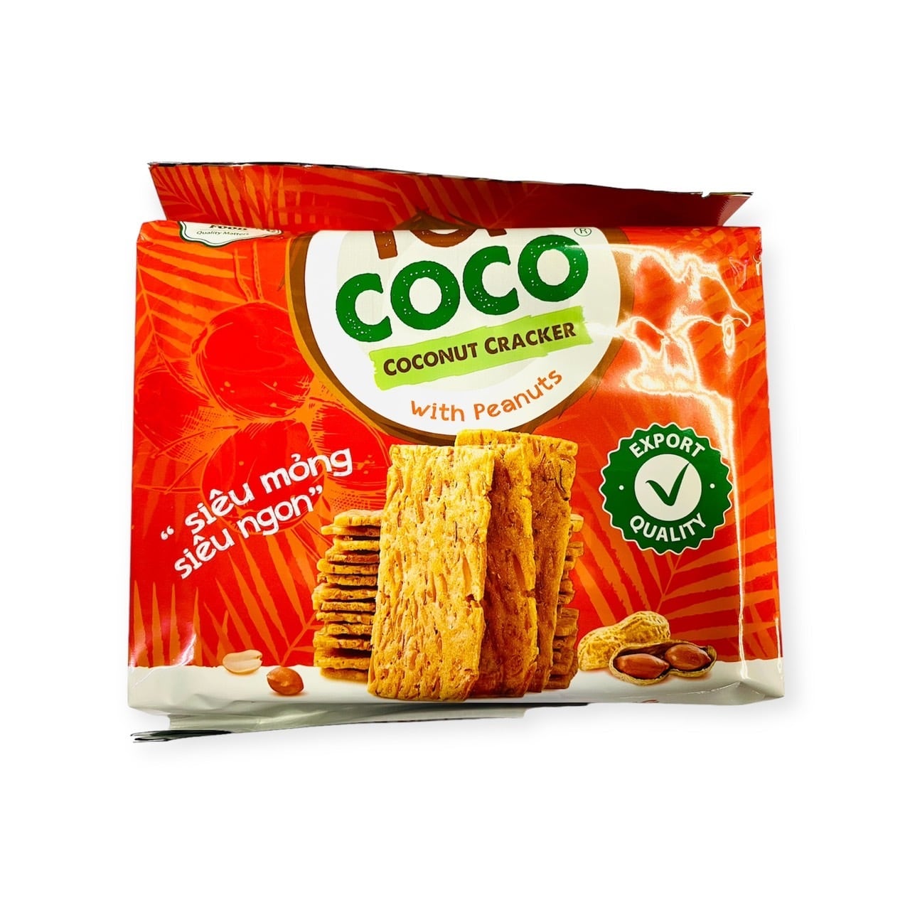 TOPCOCOココナッツクラッカー ピーナッツ味・Coconut Cracker・Bánh