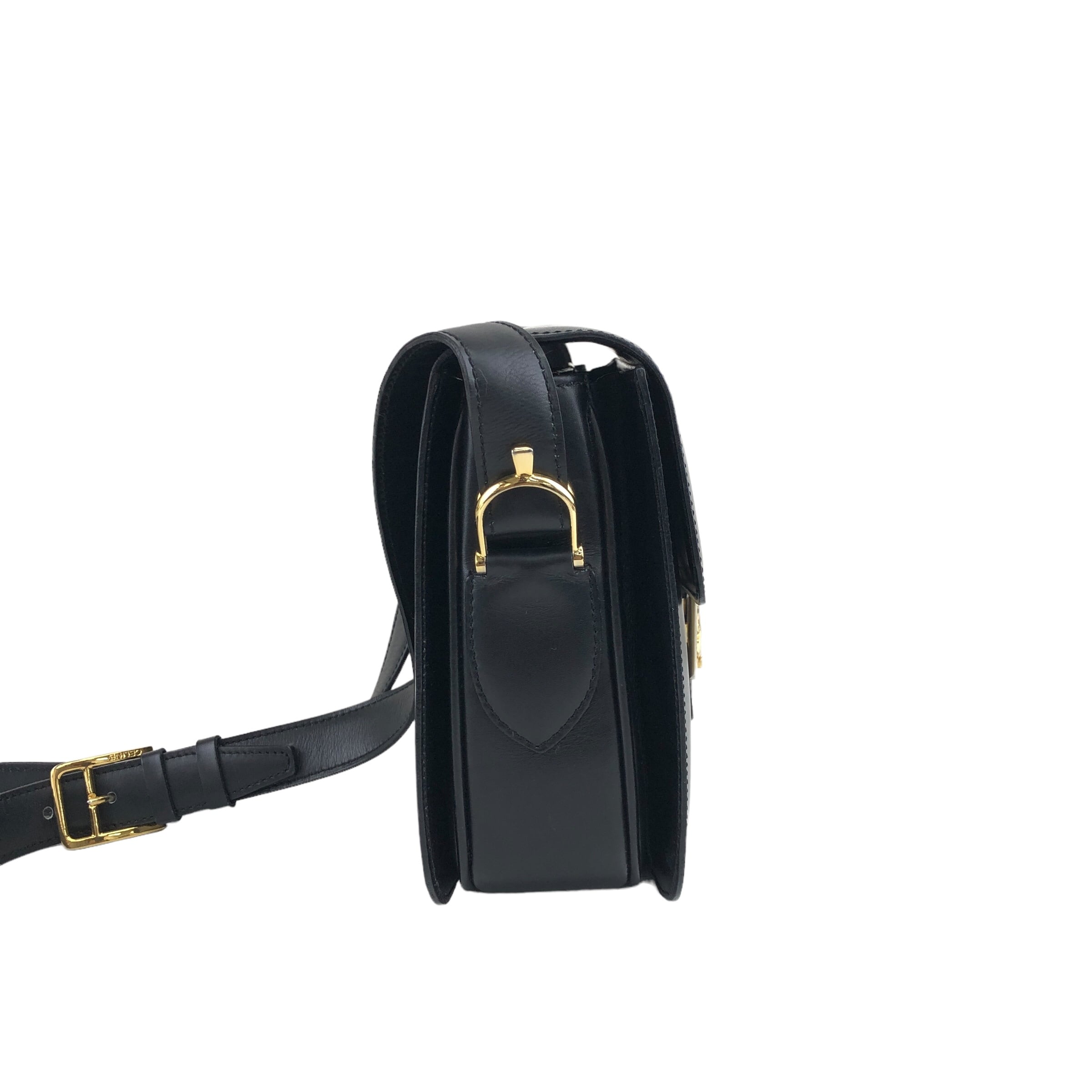 CELINE セリーヌ 馬車 ホースキャリッジ ショルダーバッグ ブラック