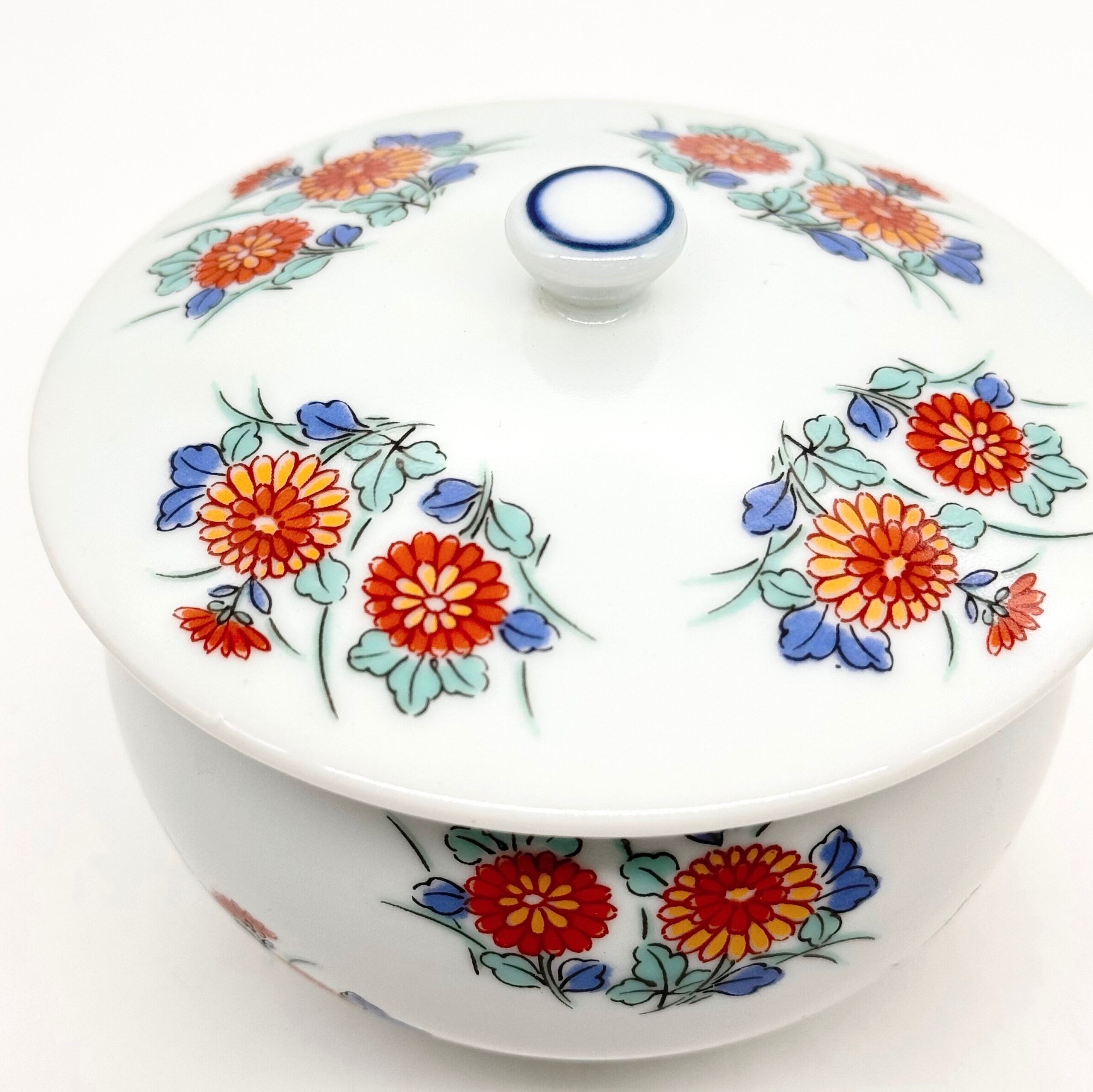 SALE】5個セット 菊絵 蓋付煎茶碗 S24 | 24to3［西富陶磁器オンライン